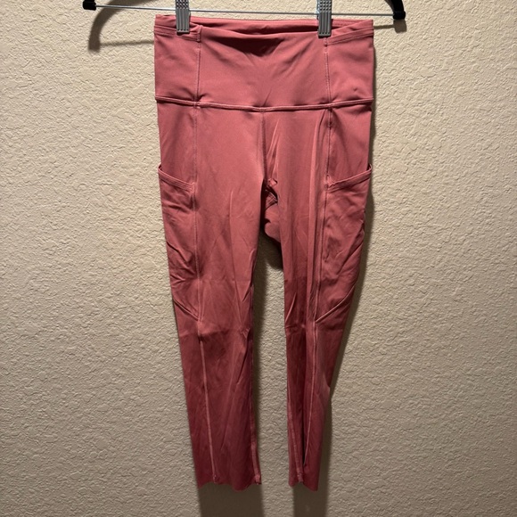 Lululemon Fast and Free Crop II 19" *Non-Reflective Cool size 4 Pink Rose Mauve - Picture 6 of 10